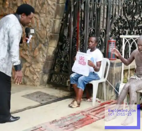 Photos: T.B Joshua heals 'Snake man'